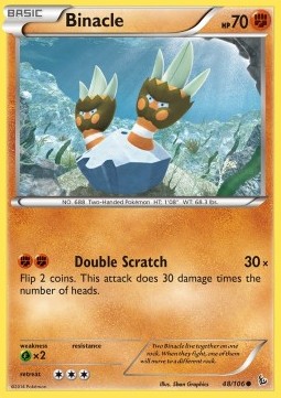 Binacle Pokemon card from Flashfire