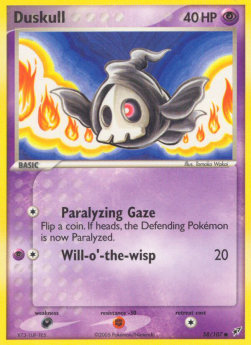 Duskull Pokemon card from EX Deoxys