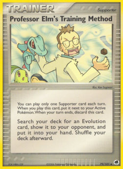 Professor Elm's Training Method Pokemon card from EX Dragon Frontiers