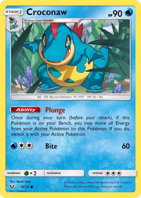 Croconaw Pokemon card from Shining Legends