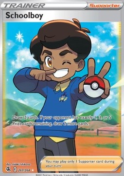 Schoolboy Pokemon card from Fusion Strike