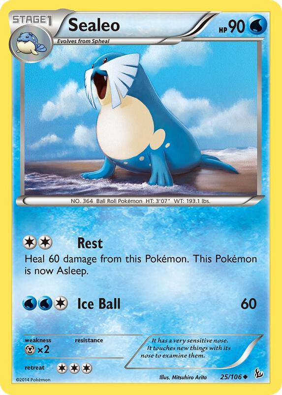 Sealeo Pokemon card from XY - Flashfire