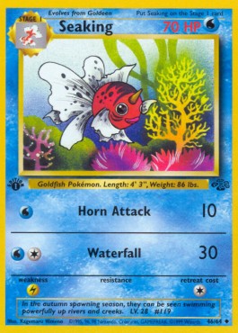 Seaking Pokemon card from Jungle