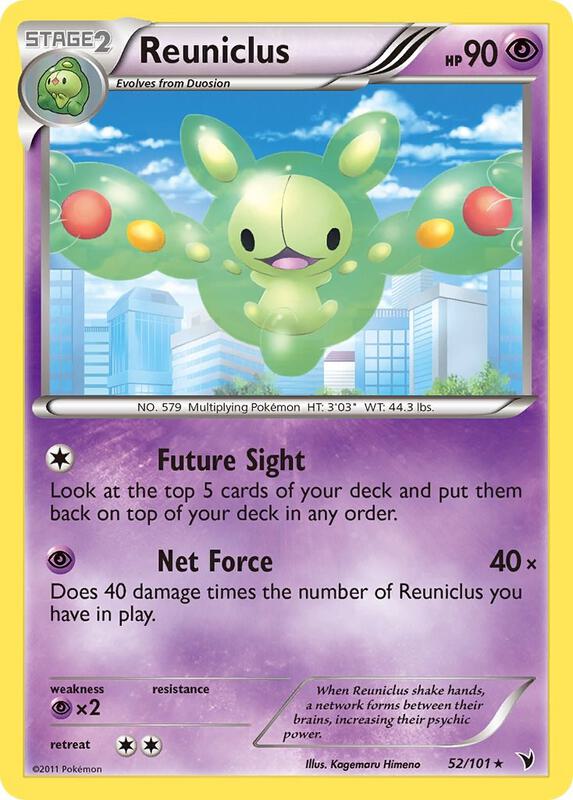 Reuniclus (52) Pokemon card from Noble Victories