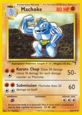 Machoke Pokemon card from Legendary Collection