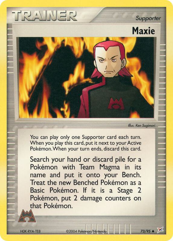 Maxie Pokemon card from Team Magma vs Team Aqua