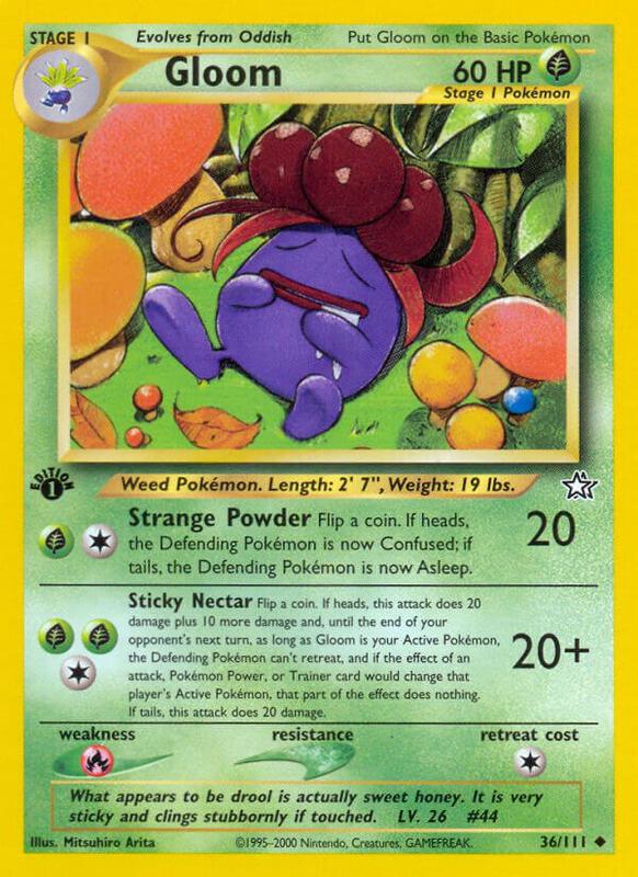 Gloom Pokemon card from Neo Genesis