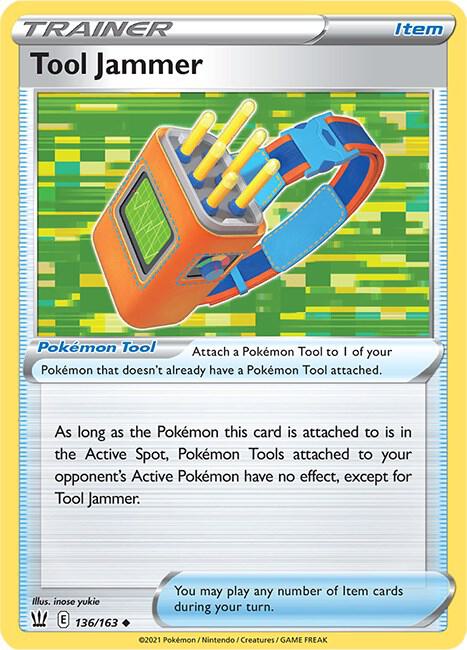 Tool Jammer Pokemon card from SWSH05: Battle