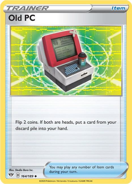 Old PC Pokemon card from SWSH03: Darkness Ablaze