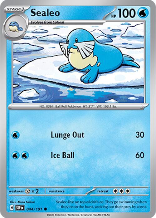 Sealeo Pokemon card from SV08: Surging Sparks