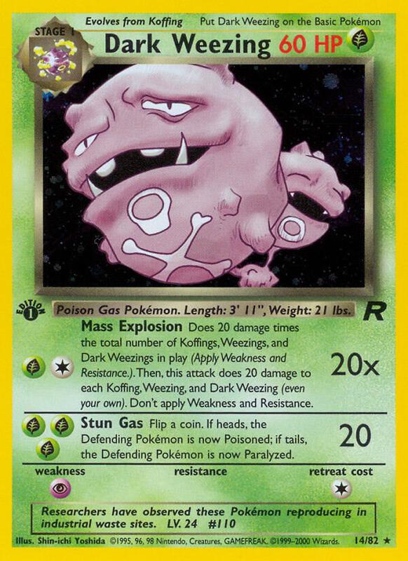 Dark Weezing (14) Pokemon card from Team Rocket