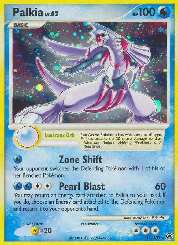 Palkia Pokemon card from Majestic Dawn