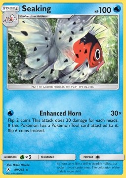 Seaking Pokemon card from Unbroken Bonds