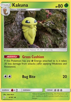 Kakuna (Holo) Pokemon card from Team Up