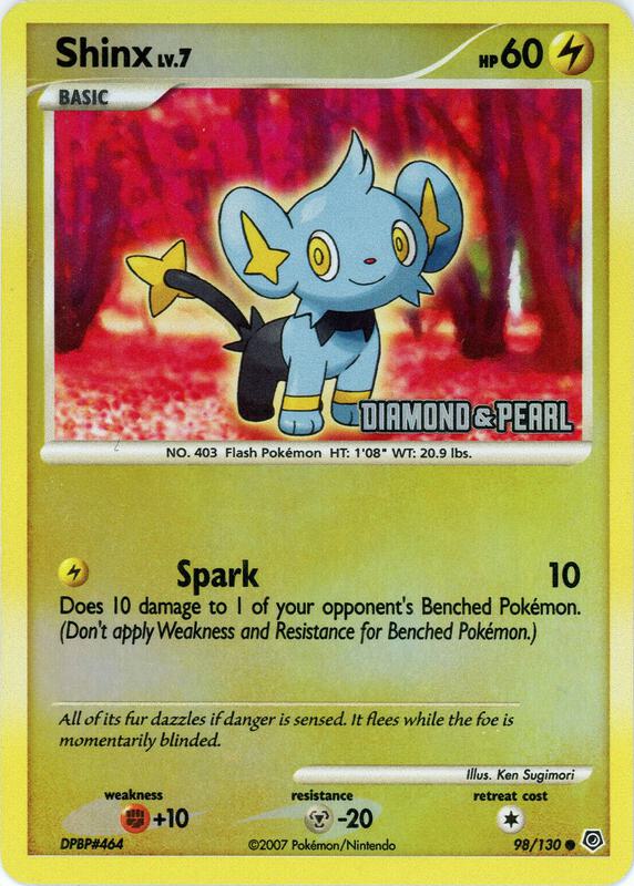 Shinx Pokemon card from Burger King Promos