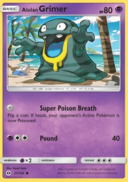 Alolan Grimer Pokemon card from Sun Moon