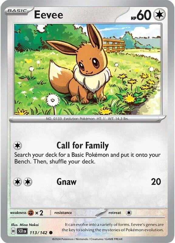 Eevee Pokemon card from SV07: Stellar Crown