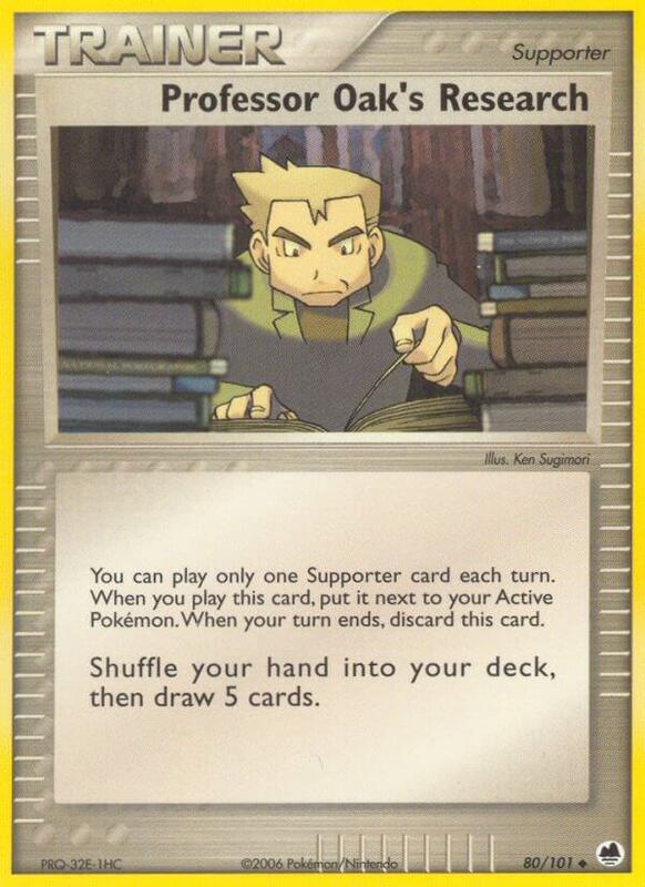 Professor Oak's Research Pokemon card from Dragon Frontiers