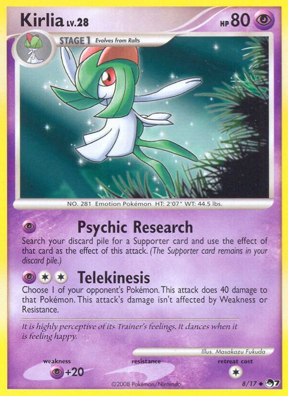 Kirlia Pokemon card from POP Series 7