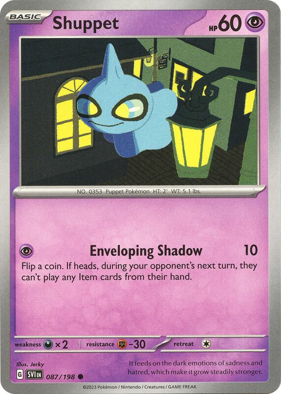 Shuppet Pokemon card from SV01: Scarlet & Violet Base Set