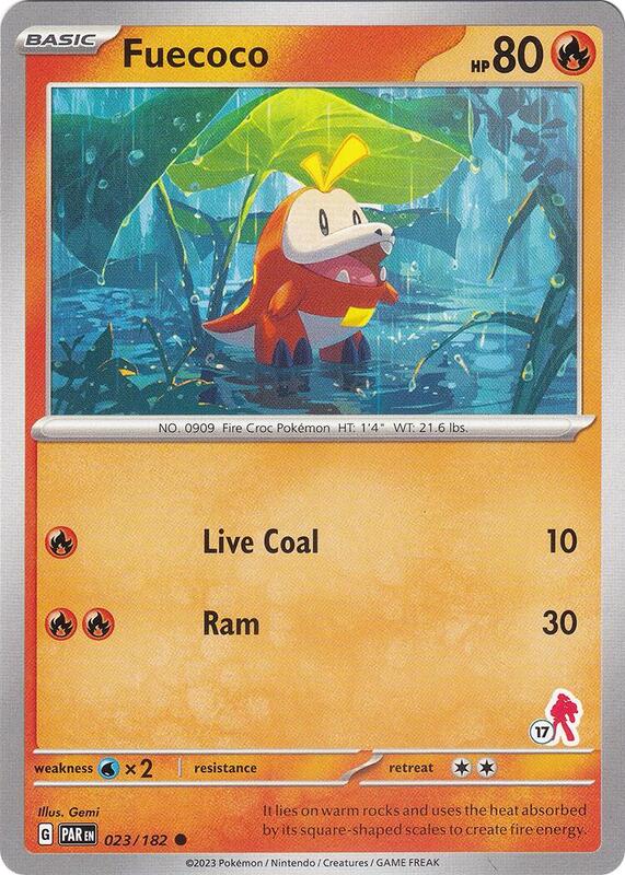 Fuecoco - Armarouge 17 Pokemon card from Battle Academy 2024