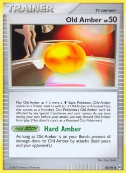 Old Amber Pokemon card from Arceus