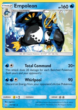 Empoleon Pokemon card from Ultra Prism
