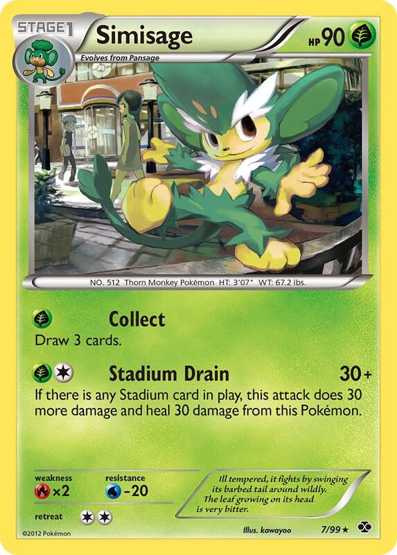 Simisage Pokemon card from Next Destinies