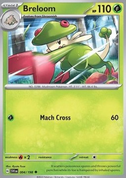 Breloom Pokemon card from Scarlet Violet