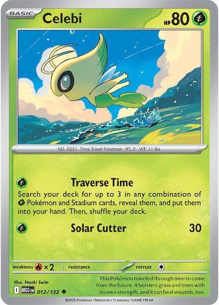 Celebi Pokemon card from ME01: Mega Evolution