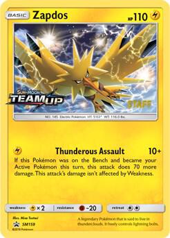 Zapdos - SM159 (Prerelease) [Staff]