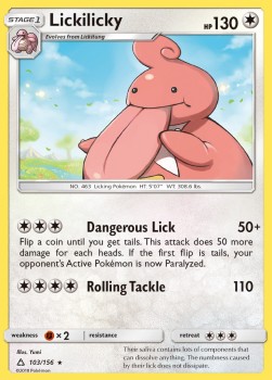 Lickilicky Pokemon card from Ultra Prism