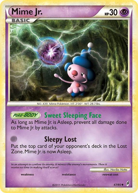 Mime Jr. Pokemon card from Call of Legends