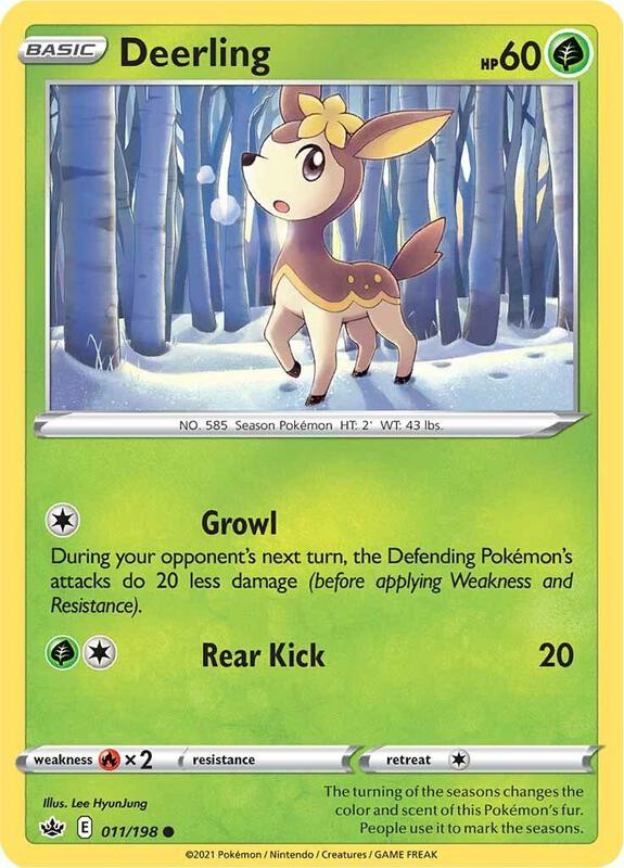 Deerling Pokemon card from SWSH06: Chilling Reign