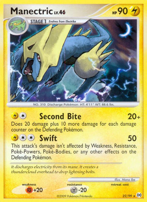 Manectric (22) Pokemon card from Arceus