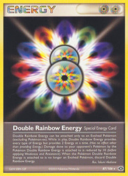 Double Rainbow Energy Pokemon card from EX Emerald