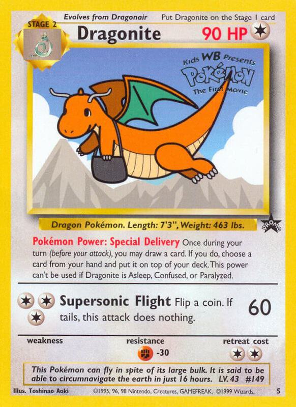 Dragonite (Movie Promo) Pokemon card from WoTC Promo