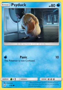 Psyduck Pokemon card from Detective Pikachu