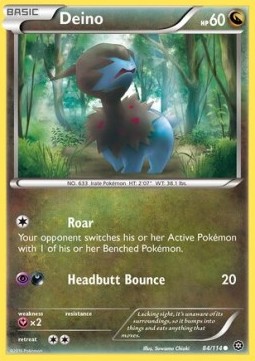 Deino Pokemon card from Steam Siege