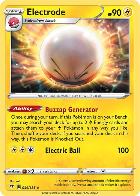 Electrode Pokemon card from SWSH04: Vivid