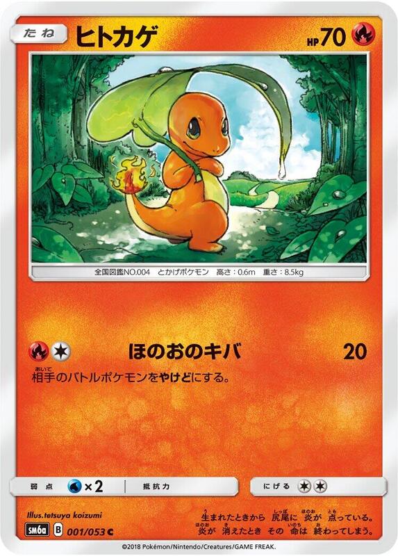 Charmander (Japanese) Pokemon card from SM6a: Dragon Storm
