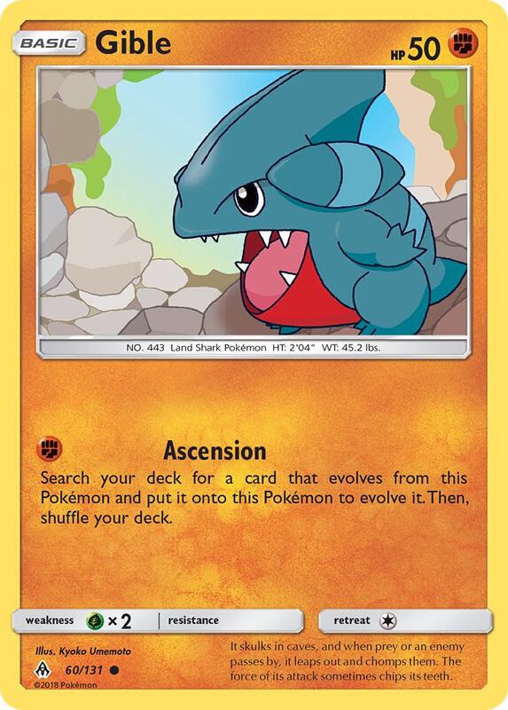 Gible Pokemon card from SM - Forbidden Light