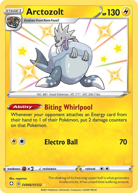 Arctozolt Pokemon card from Shining Fates: Shiny Vault