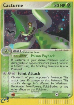 Cacturne Pokemon card from EX Sandstorm