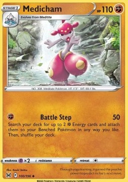 Medicham Pokemon card from Lost Origin