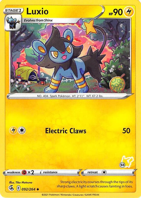 Luxio Pokemon card from Battle Academy 2022