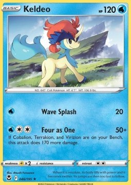 Keldeo Pokemon card from Silver Tempest