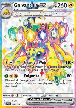 Galvantula ex Pokemon card from Stellar Crown