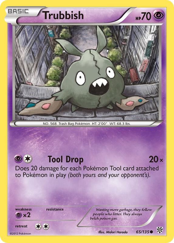 Trubbish (65) Pokemon card from Plasma Storm