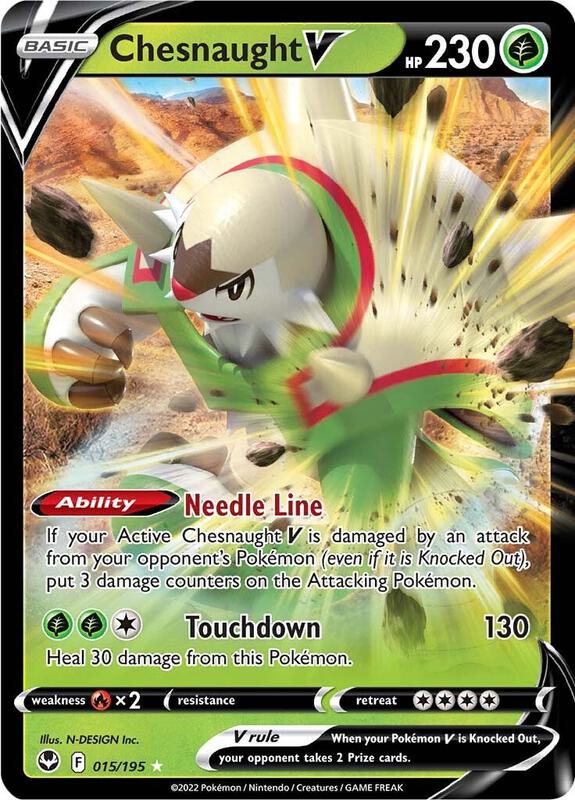 Chesnaught V Pokemon card from SWSH12: Silver Tempest